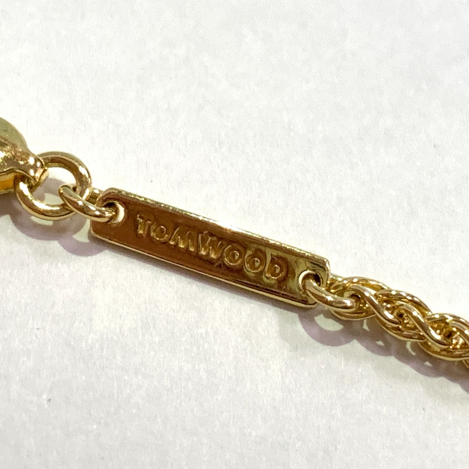 f001 J 極美品 TOM WOOD トムウッド Spike Bracelet Gold 925 14K