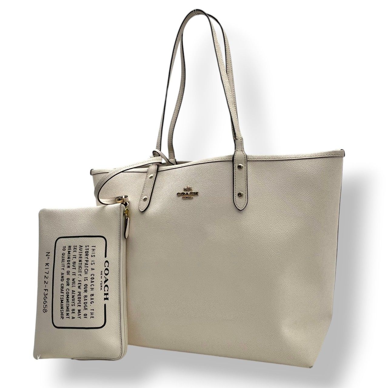 良品】 コーチ COACH トートバッグ シグネチャー PVC レザー 