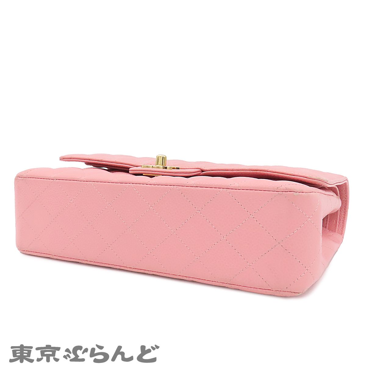 キャビアスキン ピンク A01112 ゴールド 金具　ショルダーバッグ シャネル CHANEL ショルダーバッグ A01112 ピンク ゴールド金具