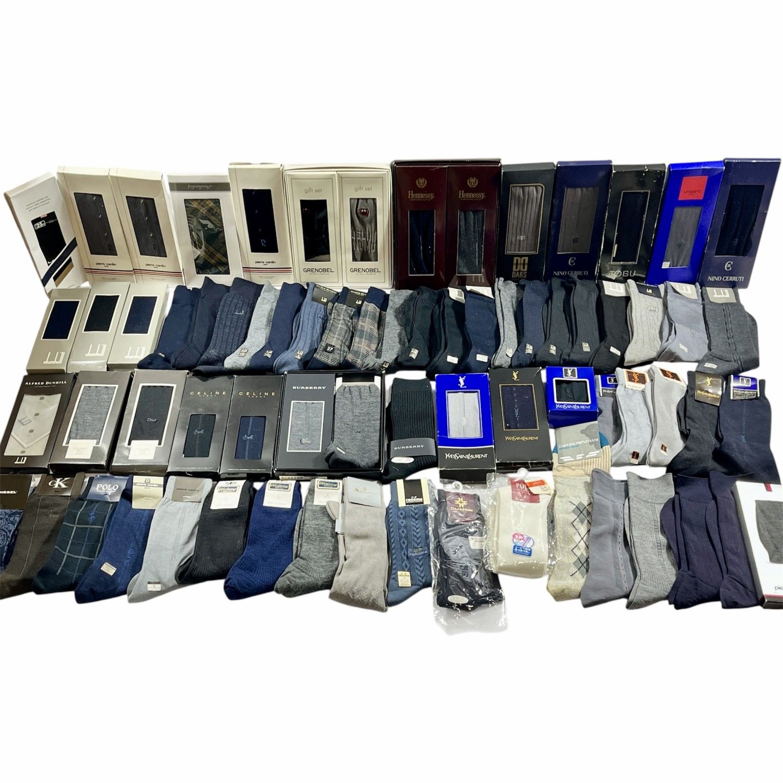★ メンズ ブランド/ノーブランド ソックス 靴下 60足以上 未使用品 まとめ商品 バーバリー Dior イブサンローラン POLO 他 卸 現状品 3.8kg