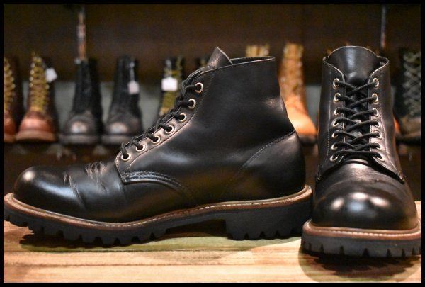 【9E 良品 羽タグ 01年】レッドウィング 8172 アイリッシュセッター ビブラム 黒 ブラッククローム 編み上げ ブーツ redwing HOPESMORE【GE258】