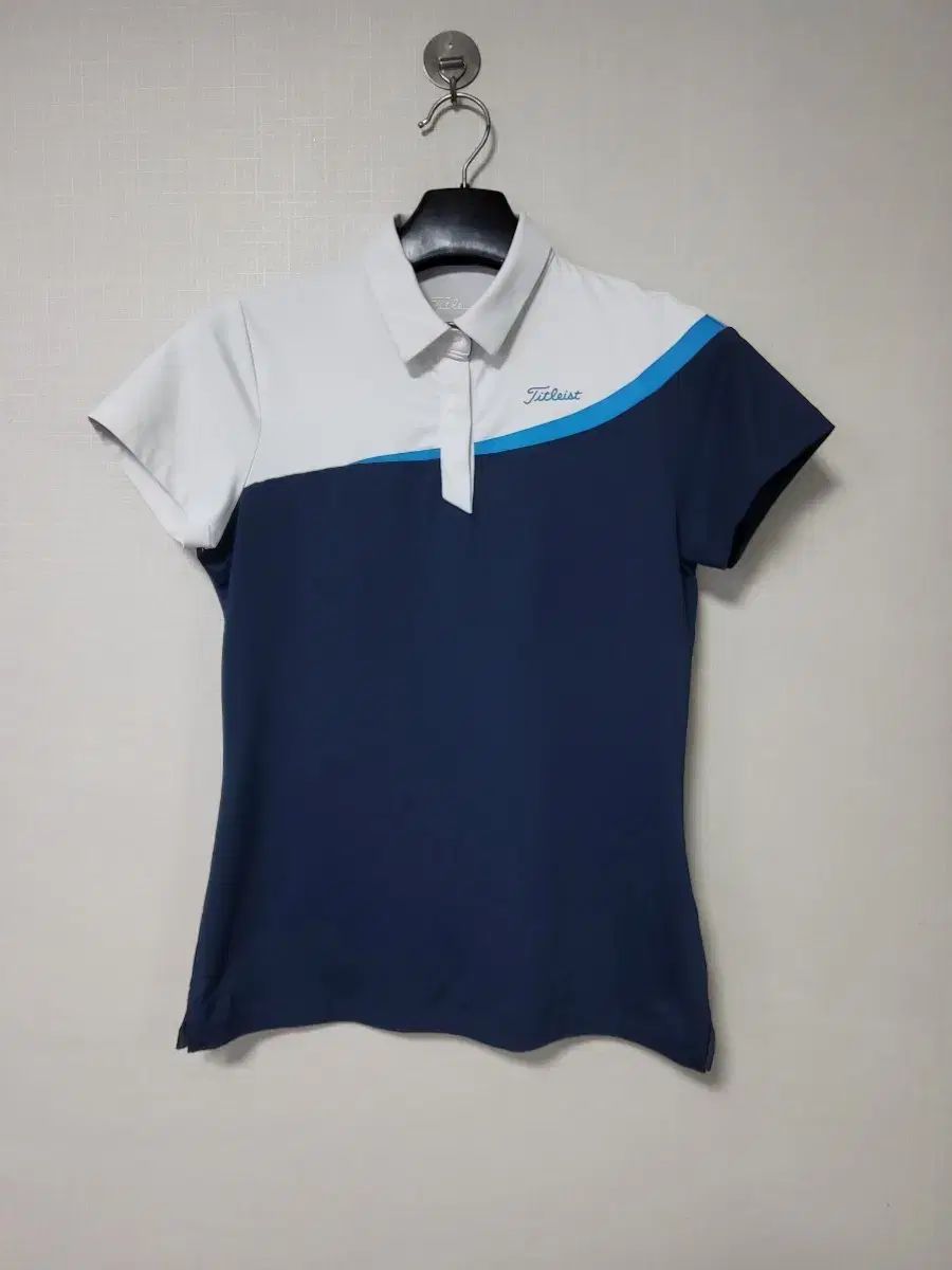 Titleist(タイトリスト) レディース ゴルフ カラーTシャツ 白/ネイビー