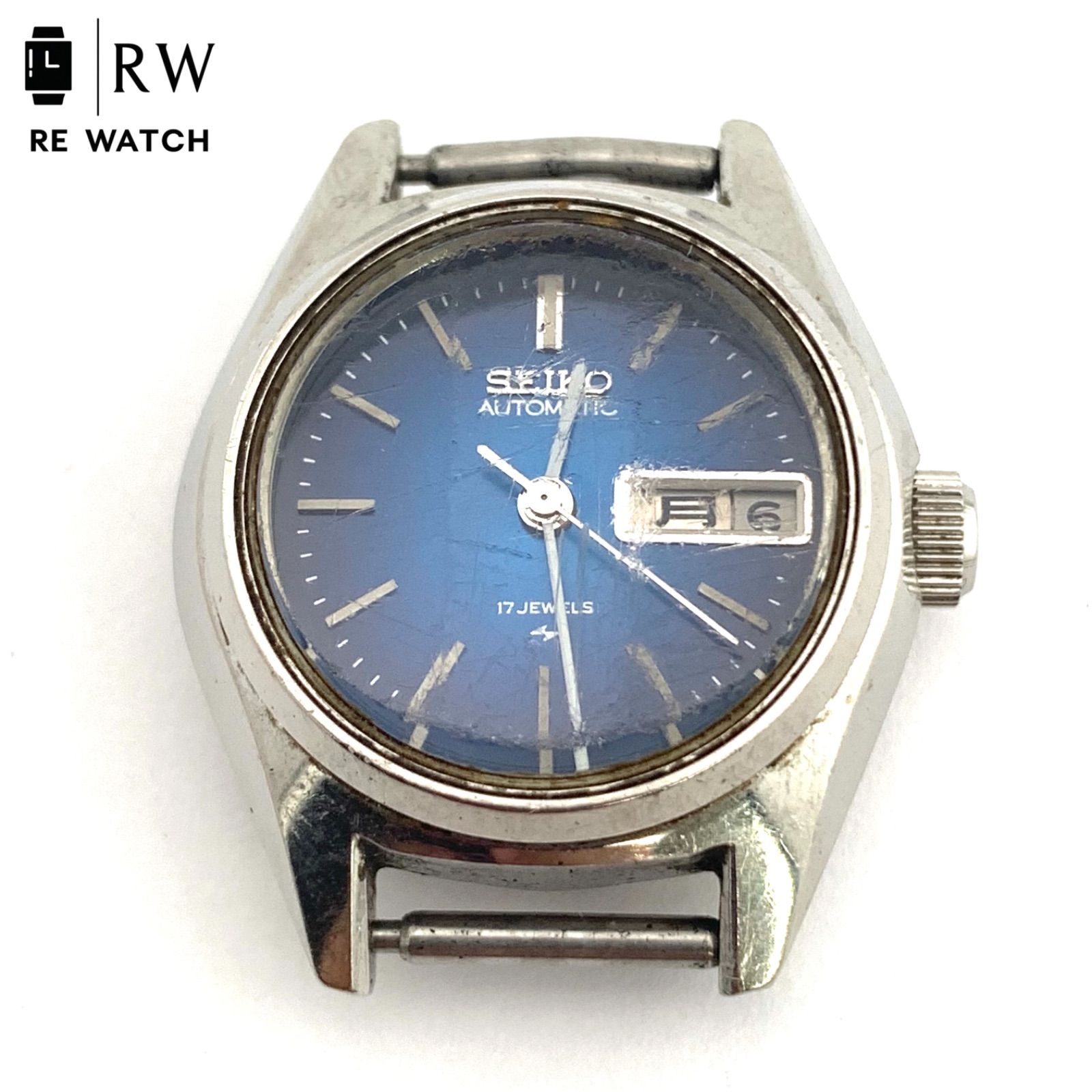 稼働品　レディース　SEIKO 自動巻き腕時計 青文字盤　2206-0370 中古】SEIKO 2206-0500 自動巻き時計 青文字盤 ステンレス - メルカリ