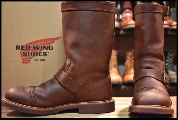 【9D 箱付 美品 11年】レッドウィング 8121 エンジニア アイアンスミス アンバーハーネスプルアップレザー 茶 ブーツ redwing HOPESMORE【GE267】