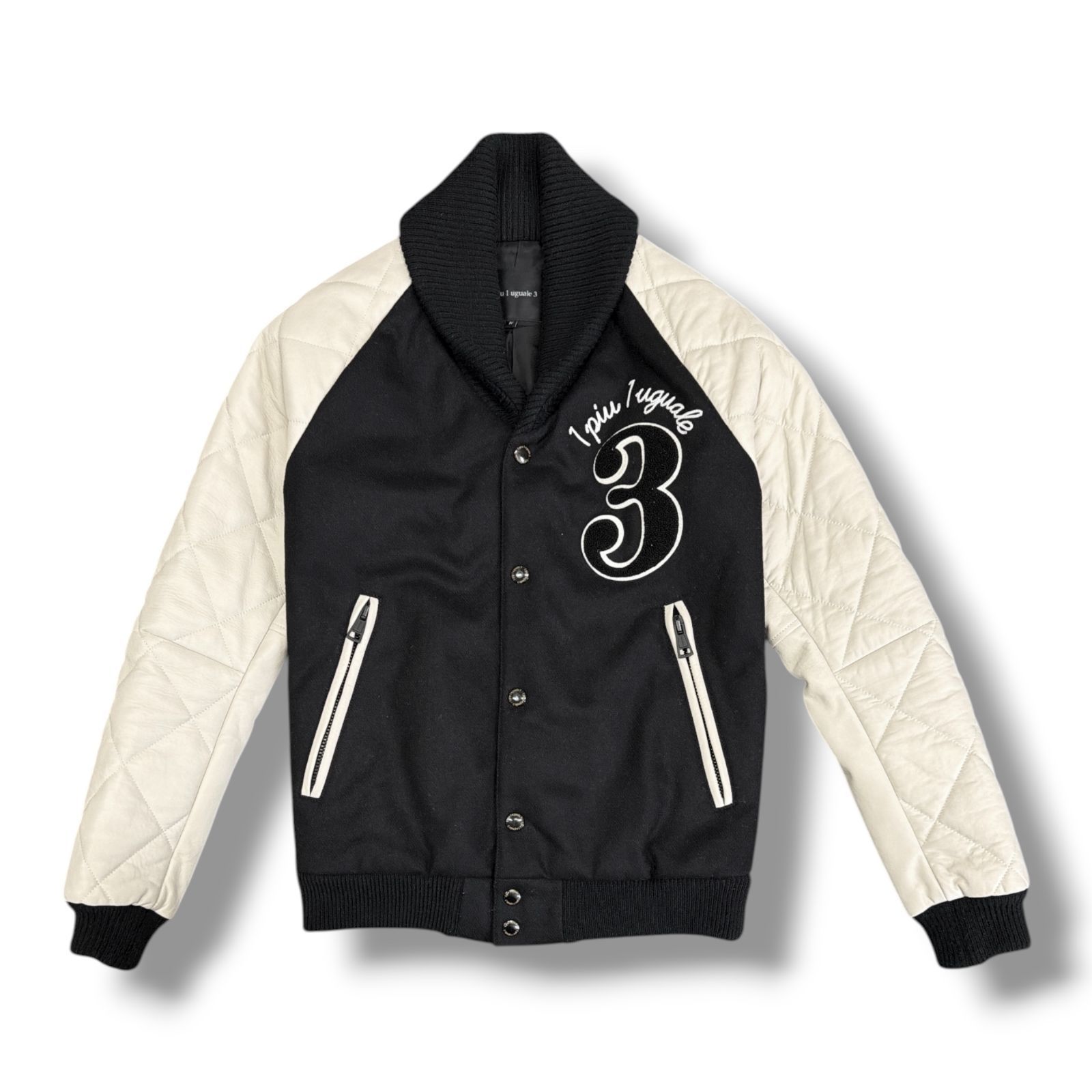 参考上代217800円 1piu1uguale3 3WAPPENDOTSTUDIAMJKT スタジャン 