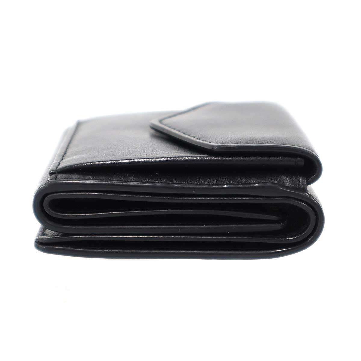 Maison Margiela 11 メゾン マルジェラ 21AW レザーコンパクトウォレット S56UI0150 ブラック Maison Margiela 11 メゾン マルジェラ 21AW レザーコンパクトウォレット S56UI0150 ブラック