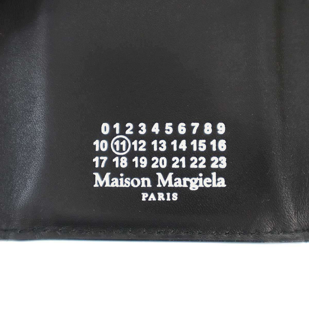 Maison Margiela 11 メゾン マルジェラ 21AW レザーコンパクトウォレット S56UI0150 ブラック Maison Margiela 11 メゾン マルジェラ 21AW レザーコンパクトウォレット S56UI0150 ブラック