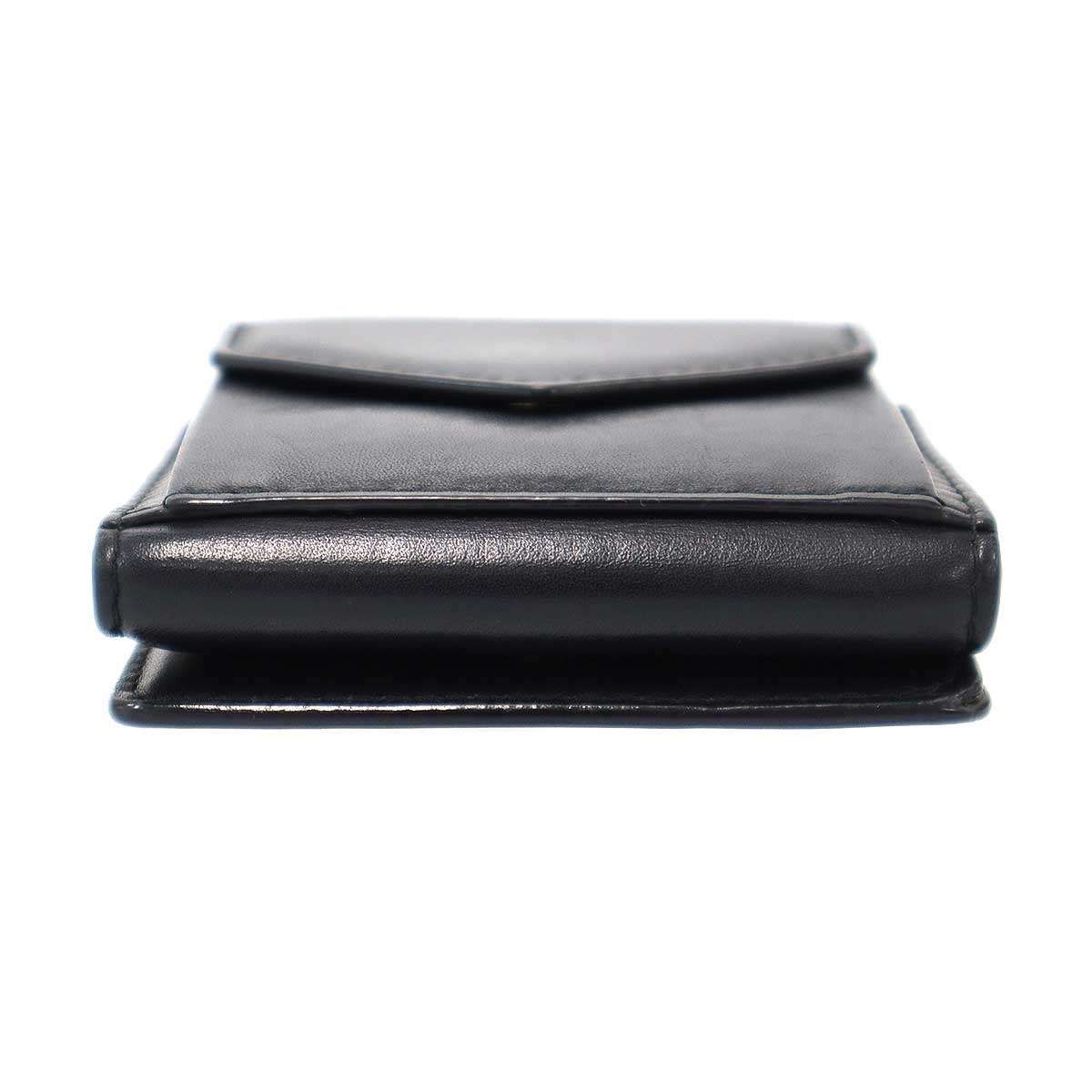 Maison Margiela 11 メゾン マルジェラ 21AW レザーコンパクトウォレット S56UI0150 ブラック Maison Margiela 11 メゾン マルジェラ 21AW レザーコンパクトウォレット S56UI0150 ブラック