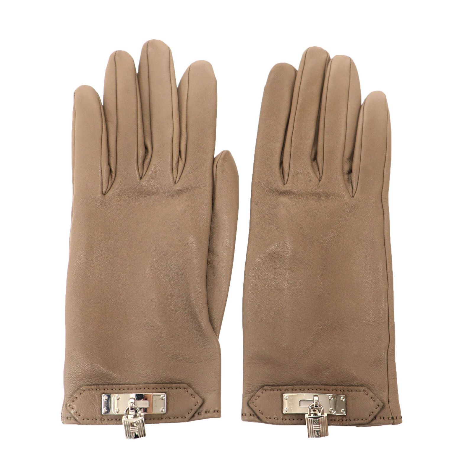 HERMES エルメス ソヤ レザーグローブ 手袋 ベージュ 6 1/2