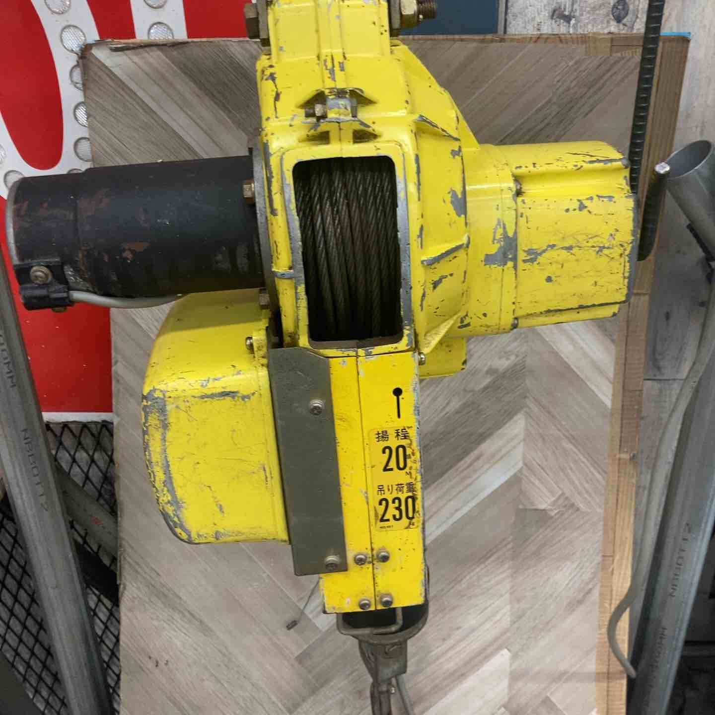 【中古品】トーヨーコーケン 電動ウインチ ワイヤー ベビーホイスト BH-820 荷重20kg 揚程20M リモコン付【八潮店】