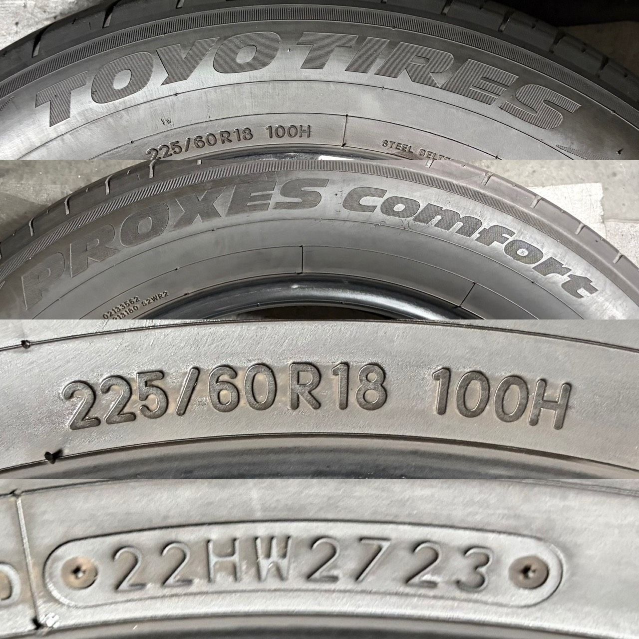 2023年製 約7.1～7.4分山 トーヨータイヤ TOYO TIRES プロクセス 