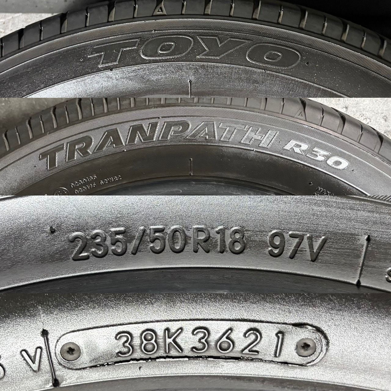 2021年製 約6.2～8分山 トーヨータイヤ TOYO TIRES トランパス 