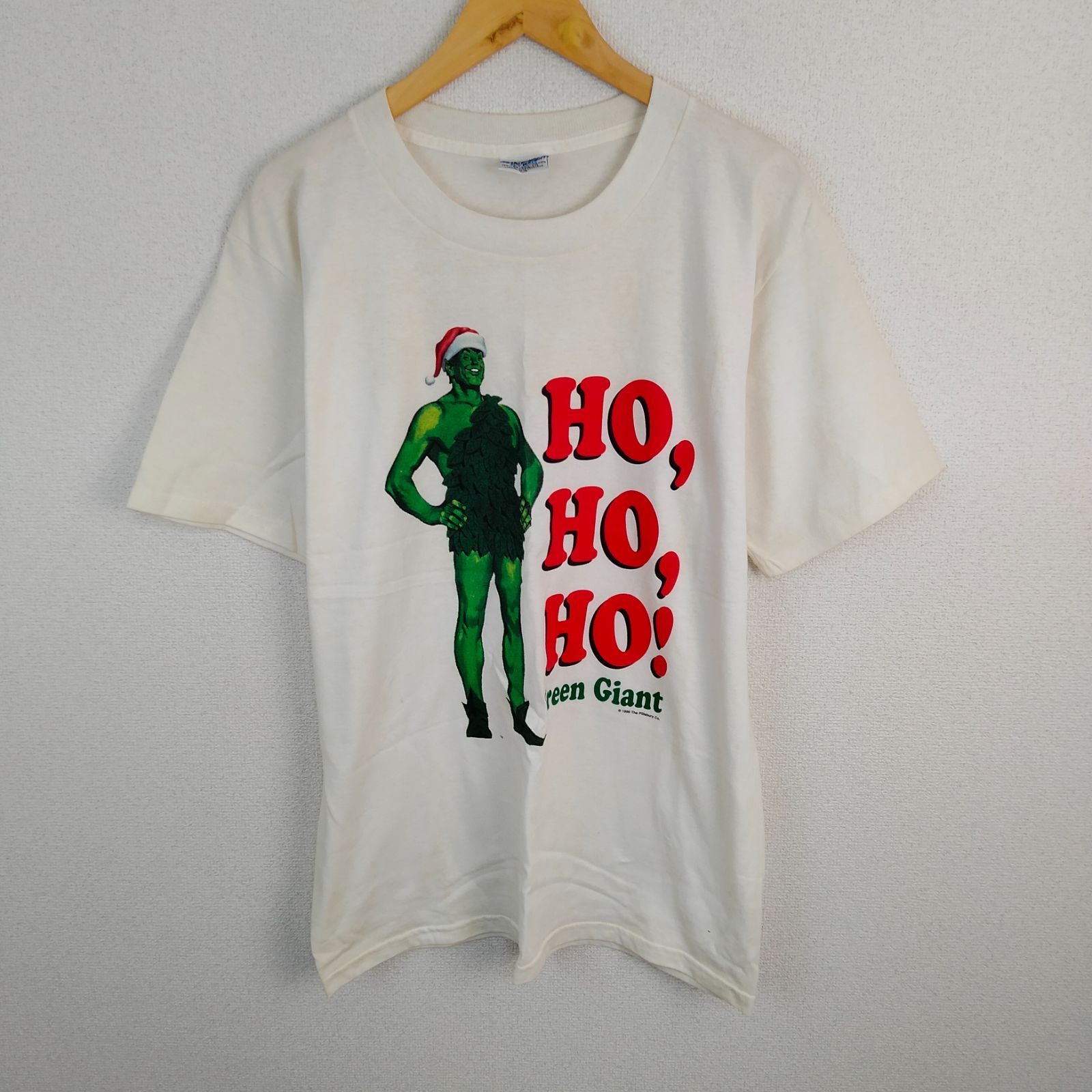 GILDAN ギルダン Green Giant グリーンジャイアント キャラクタープリント Tシャツ ホワイト L メンズ 古着 アメカジ ストリート