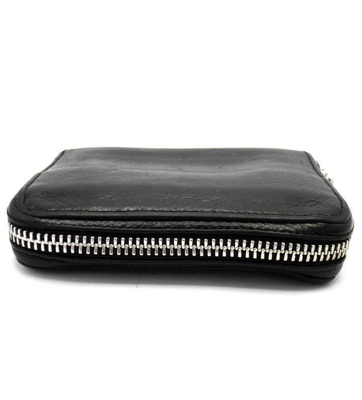クロムハーツ CHROME HEARTS 【 3 SIDE ZIP 】 3サイド ジップ サイド ピラミッド スタッズ レザー ウォレット 財布　50120