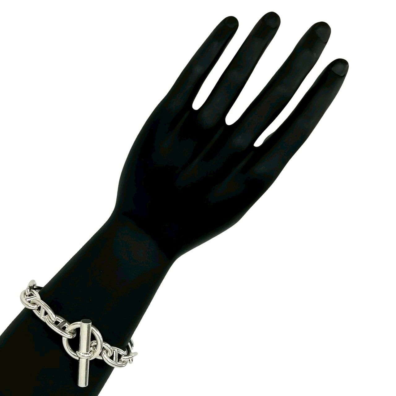 極 美品 保存箱付 HERMES エルメス シェーヌダンクル GM ブレスレット 