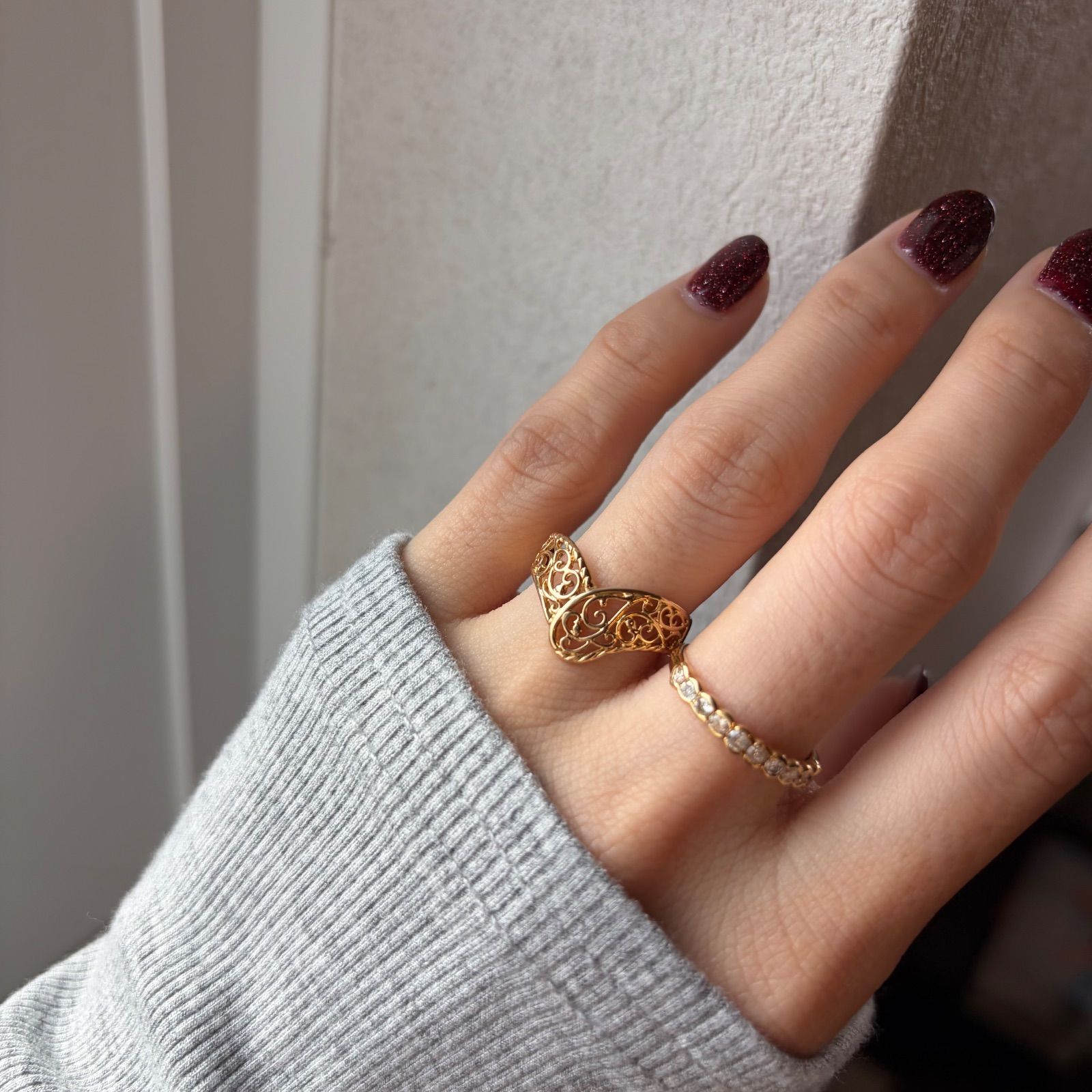 保証書】輝きと気品✨ K18 天然ダイヤモンド 0.30ct ハーフエタニティ 
