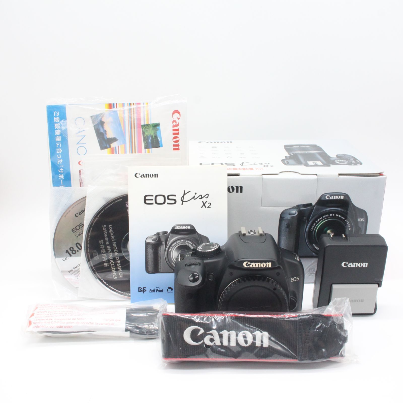 424ショット！嬉しい本箱・説明書付き！□良品□ CANON EOS Kiss X2 
