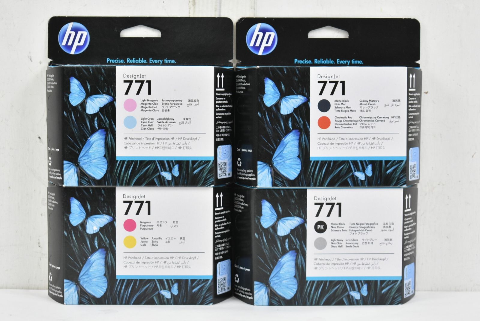 未使用 hp 純正 プリントヘッド CE017A/CE018A/CE019A/CE020A 4箱セット エイチピー ITT64U9WAAF0-D-L27-byebye