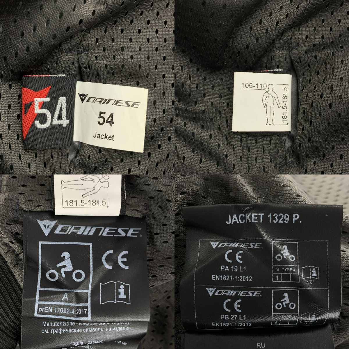 Dainese / ダイネーゼ | バイク レザージャケット | 54 | ブラック 