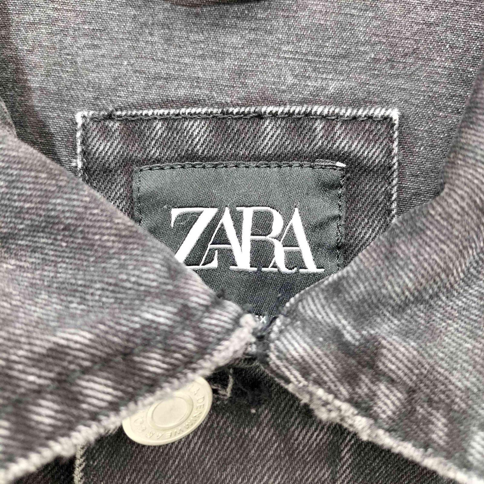 ザラ ZARA ペイント ダメージ加工 デニムジャケット メンズ import：M 