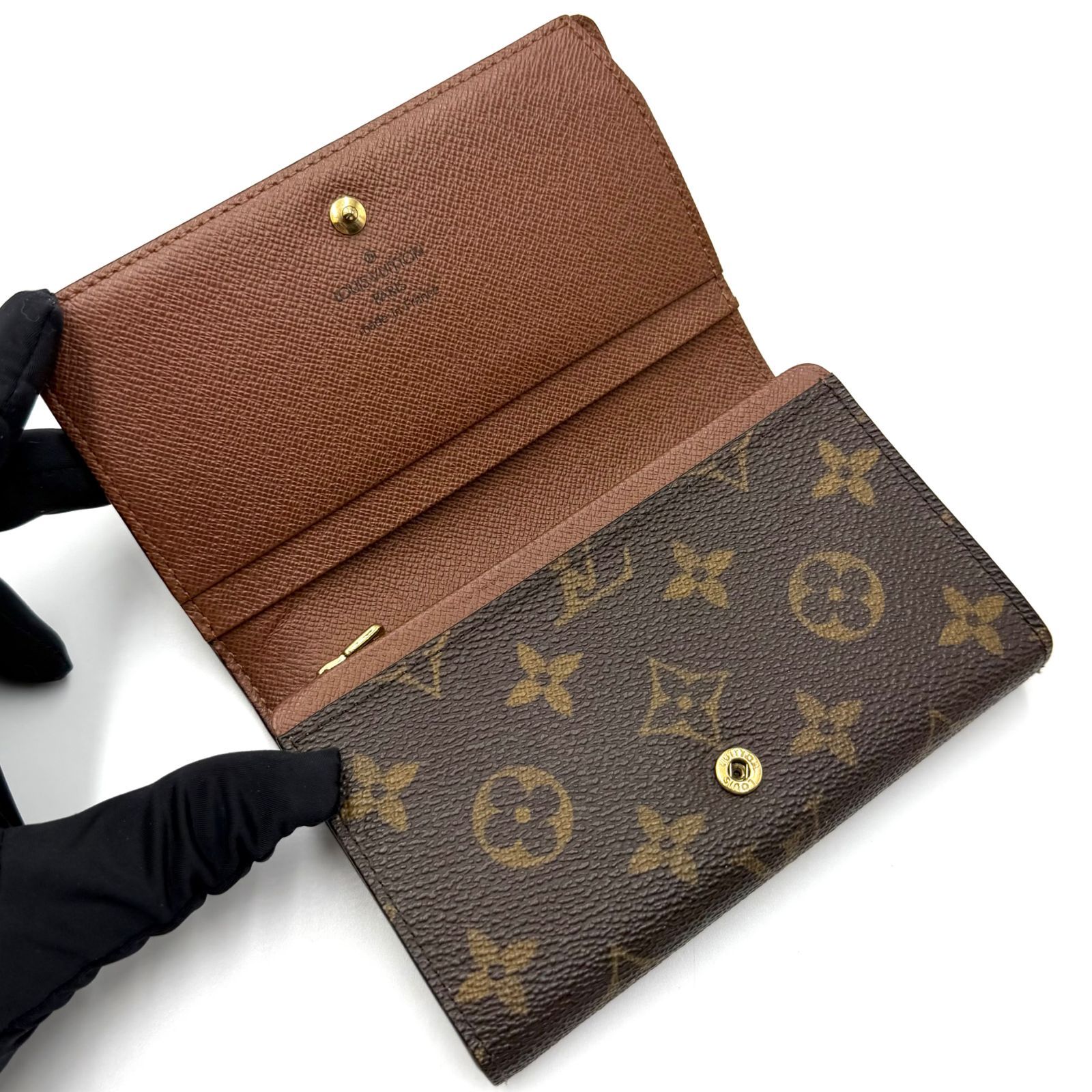 ルイヴィトン LOUIS VUITTON モノグラム ポルトモネビエ トレゾール 二