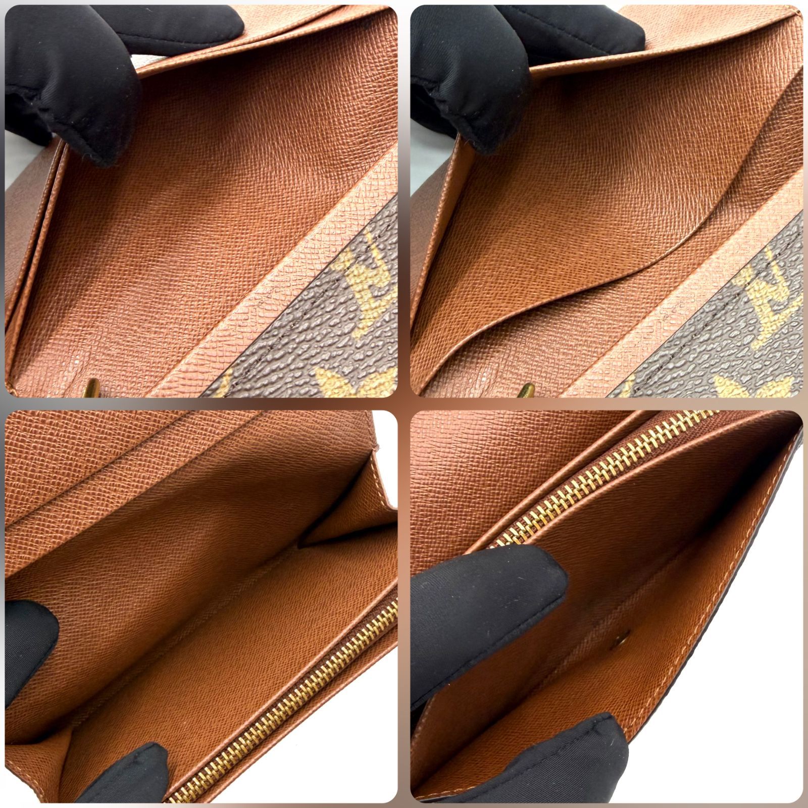 ルイヴィトン LOUIS VUITTON モノグラム ポルトモネビエ トレゾール 二