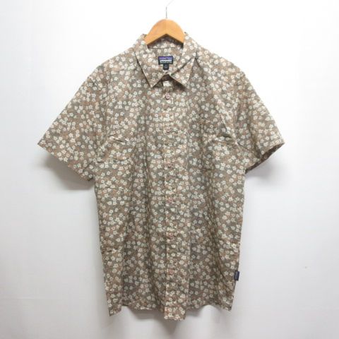 パタゴニア Patagonia 美品 ゴー トゥ シャツ 半袖 花柄 L ピンク 52691SP21