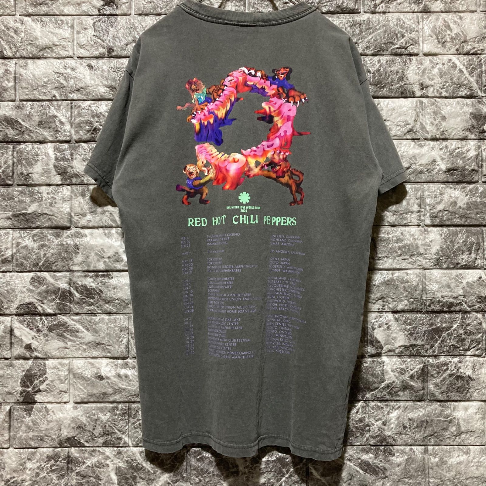 RED HOT CHILI PEPPERS Tシャツ M レッチリ ツアー 2024 - メルカリ