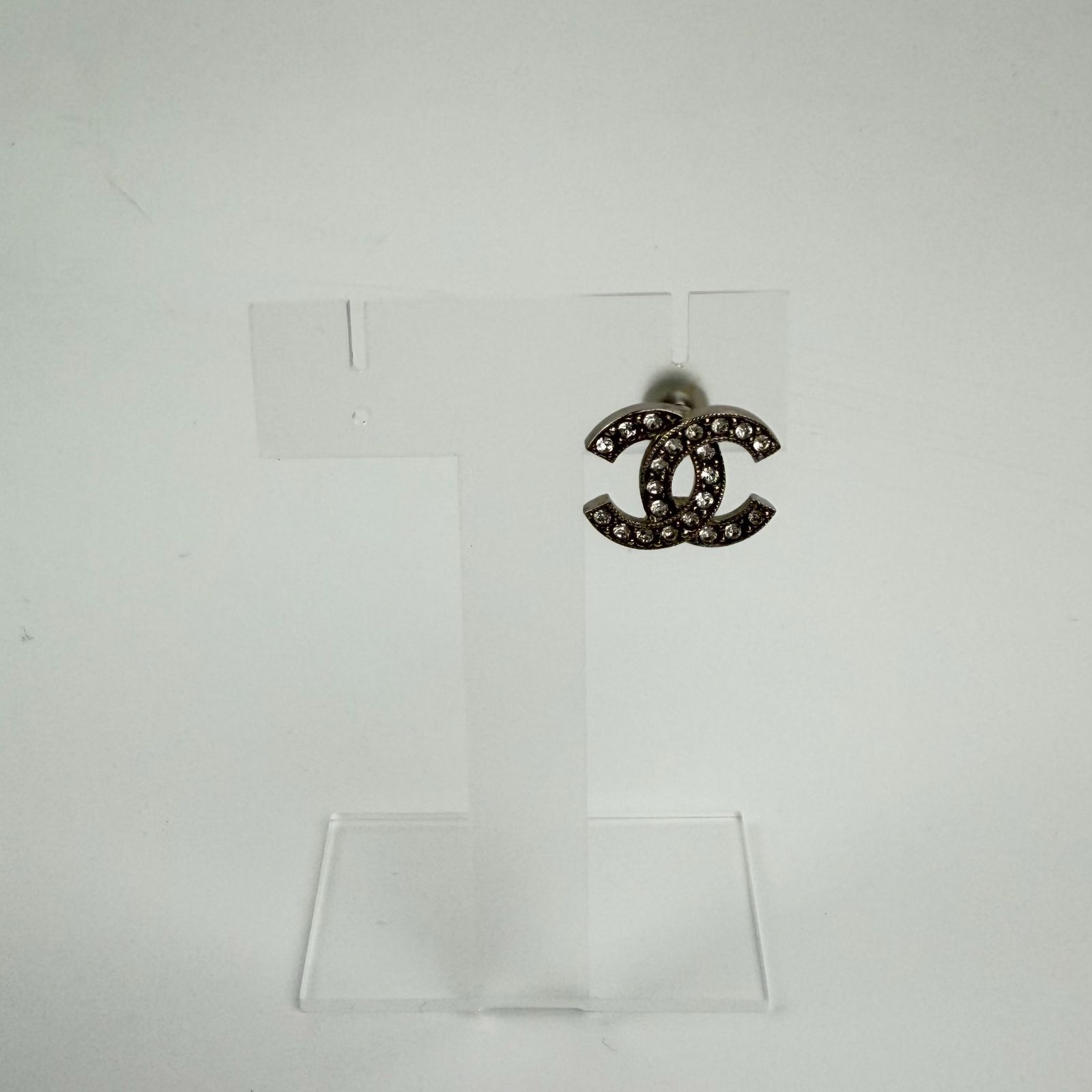 【中古】CHANEL シャネル ココマーク 片耳ピアス ラインストーン シルバー C22C ヴィンテージ レディース【中古美品】HIBUOCHI VINTAGE hboc260512a03