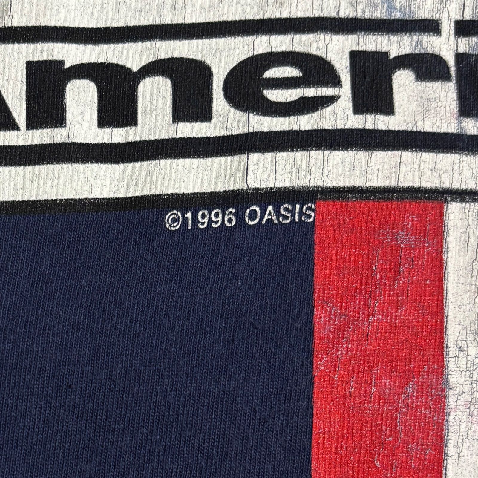 古着 90s オアシス 北米ツアー Tシャツ ネイビー XL ヘインズ 当時物