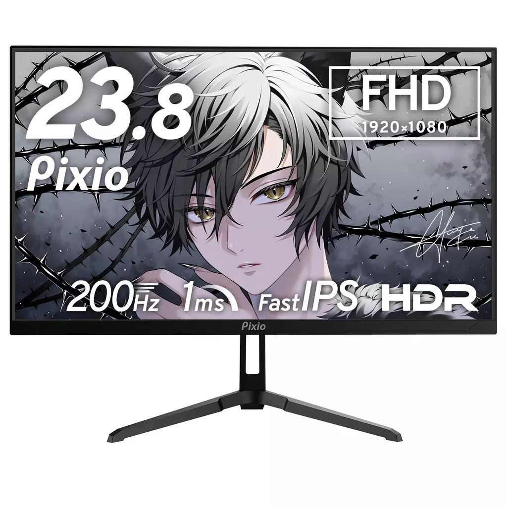 PX248 Pixio 23.8インチ ゲーミングモニター Wave White : ホワイト 