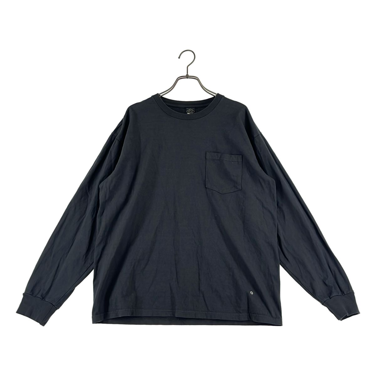 POST O'ALLS / ポストオーバーオールズ | ロングスリーブ ポケットTシャツ | L | ブラック | メンズ