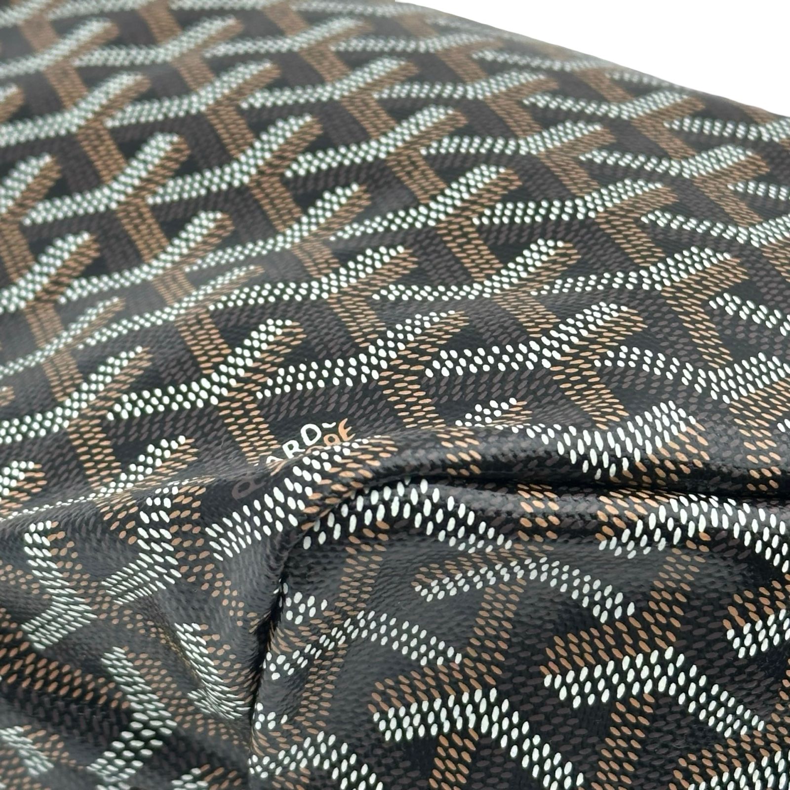 ゴヤール GOYARD サンルイPM ブラック/タン ゴヤールディンキャンバス