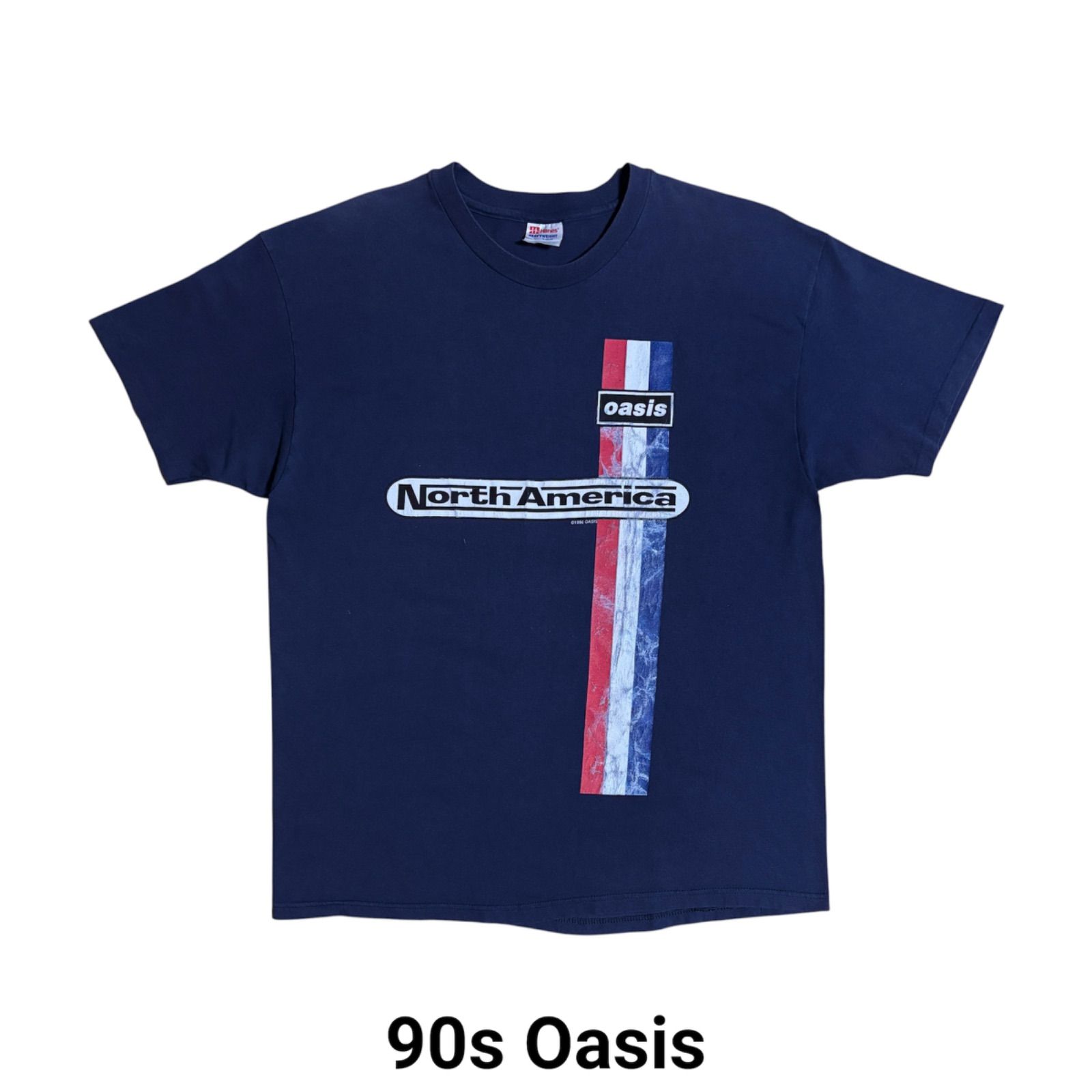 古着 90s オアシス 北米ツアー Tシャツ ネイビー XL ヘインズ 当時物