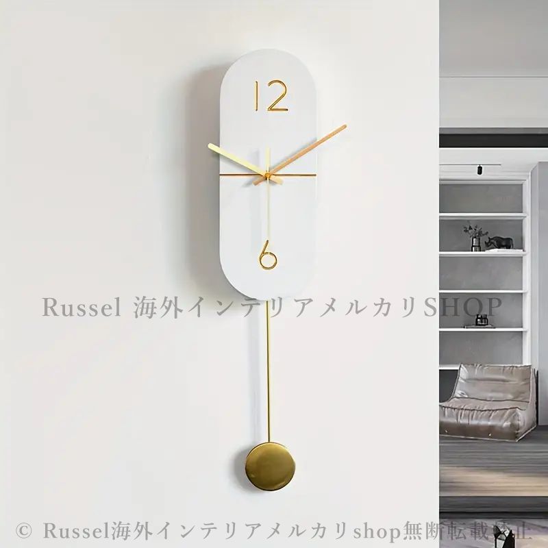 掛け時計 北欧風 スタイリッシュ 静音 アナログ おしゃれ かわいい インテリア 壁掛け 時計 ウォール クロック リビング 寝室 4-7