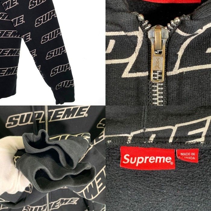 SUPREME シュプリーム 18SS Repeat Zip Up Hooded Sweatshirt ジップ