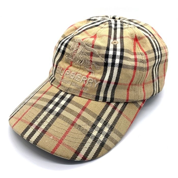 SUPREME シュプリーム BURBERRY バーバリー 22SS Denim 6 Panel チェック ベージュ USA製