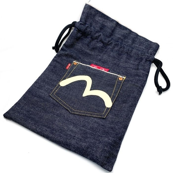 EVISU エヴィス デニム 巾着 ポーチ 日本製 - メルカリ