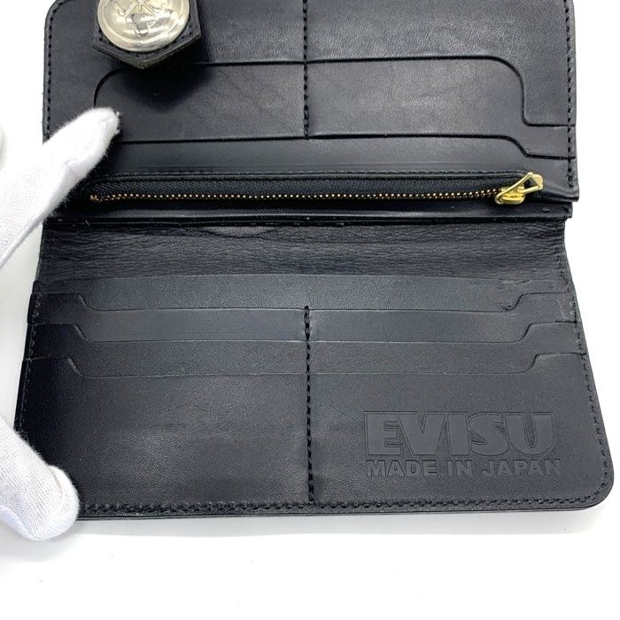 EVISU エヴィス カモメチェーン ウォレット 財布 ブラック - メルカリ