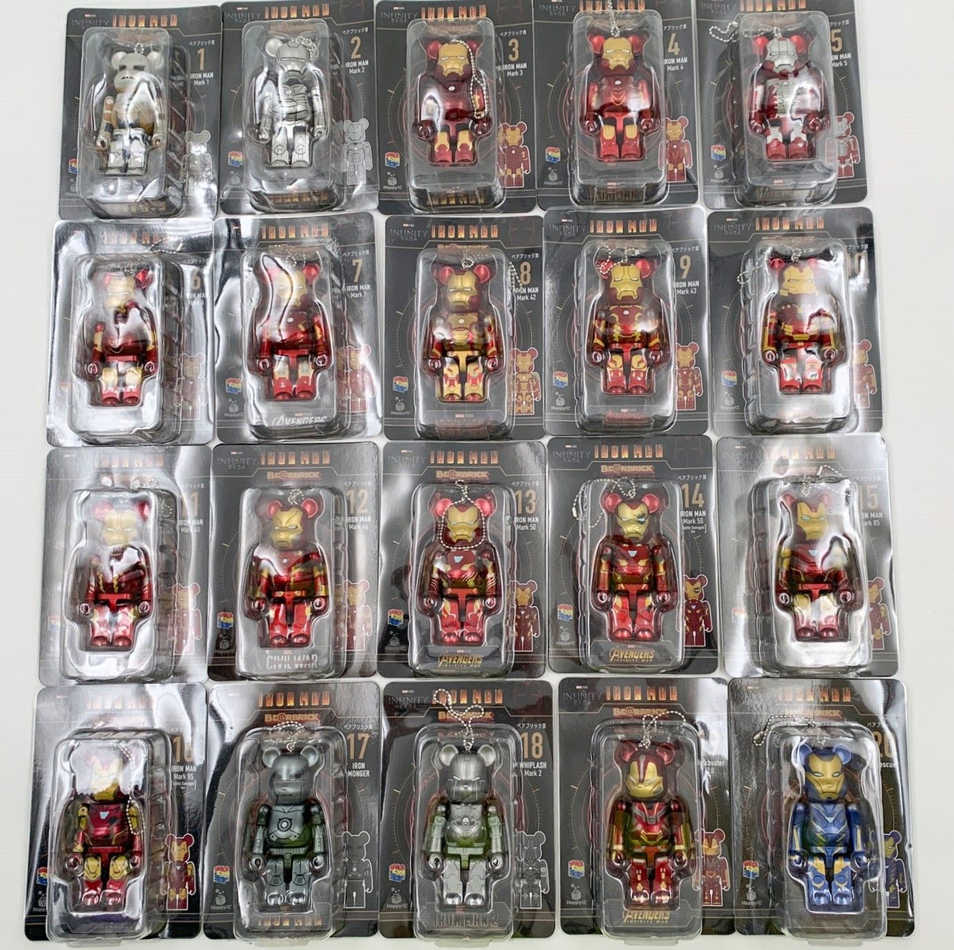 ♪) Happyくじ BE＠RBRICK MARVEL Infinity SAGA IRON MAN アイアン