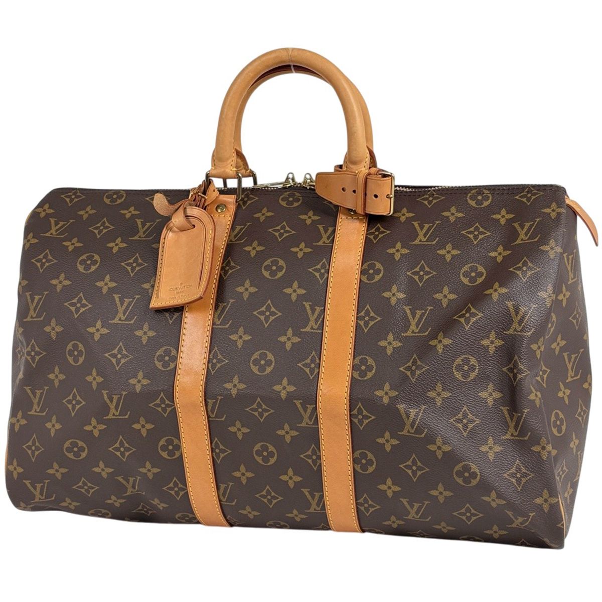 ルイ・ヴィトン Louis Vuitton キーポル45 ハンドバッグ ボストンバッグ モノグラム ブラウン M41428 レディース 【中古】