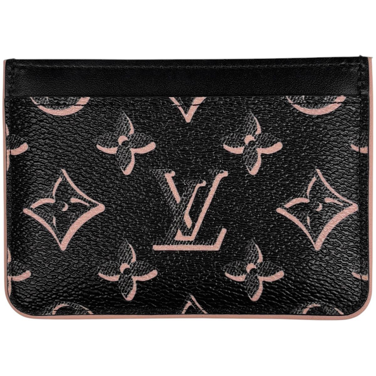 ルイ・ヴィトン Louis Vuitton ポルト カルト LV サイド アップ パスケース カードケース モノグラム ノワール(ブラック) ピンク M81478 レディース 【中古】