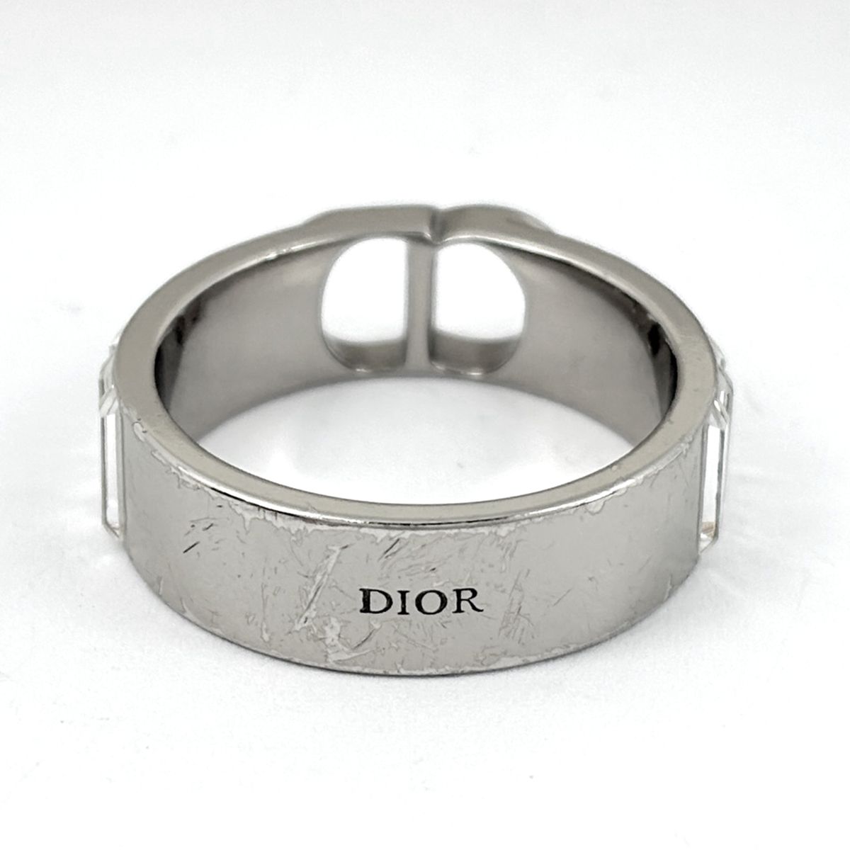 クリスチャンディオール Christian Dior ロゴ リング ラインストーン 