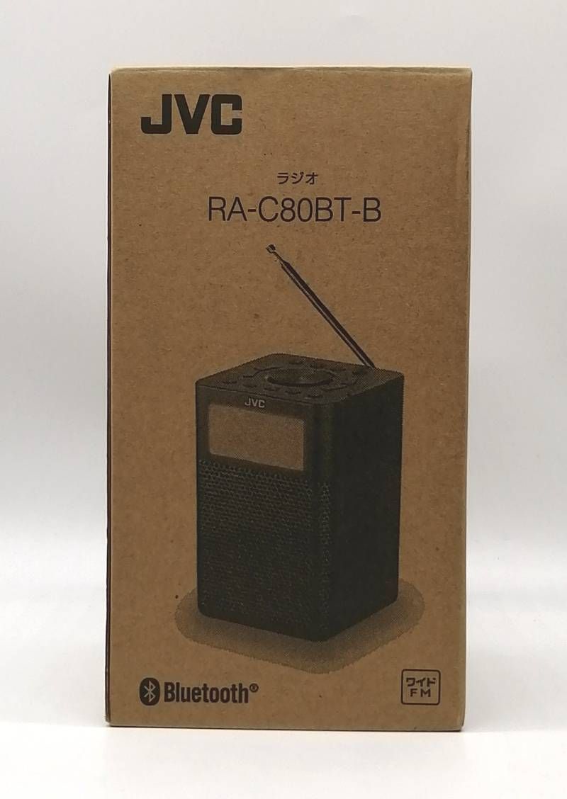 美品！JVCケンウッド JVC RA-C80BT-B コンパクト卓上ラジオ ワイドFM