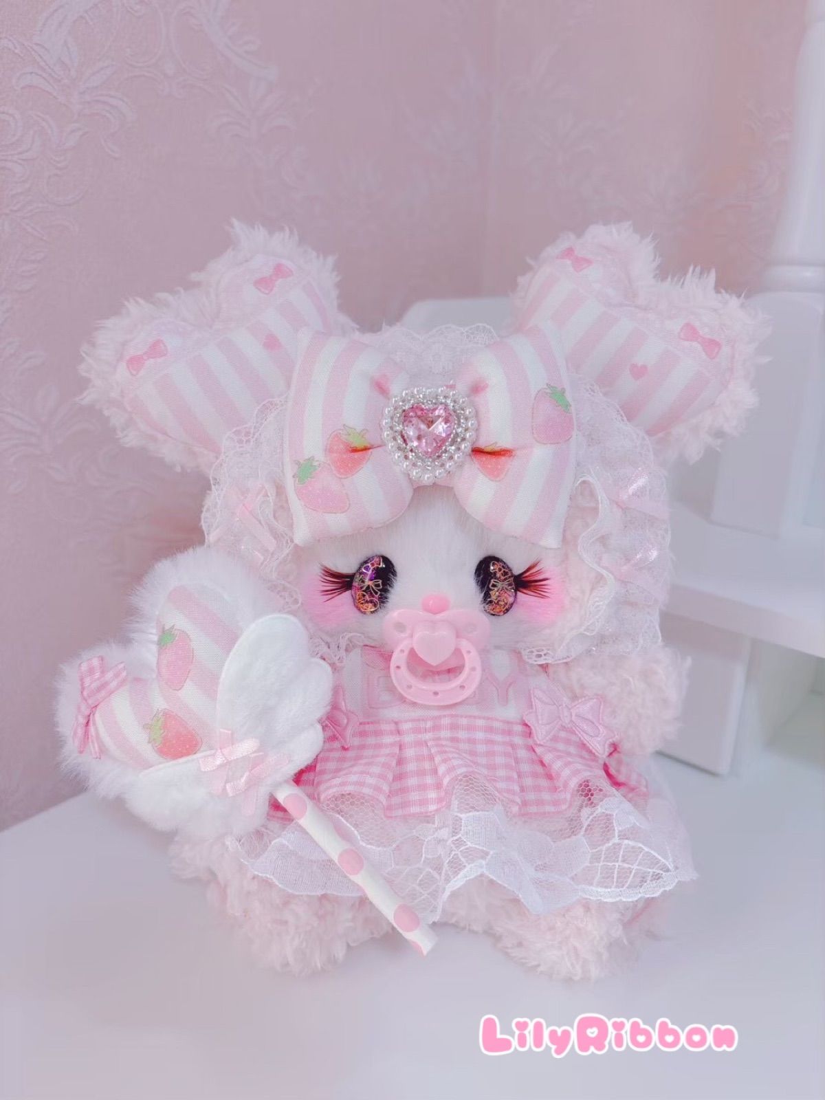 ラブリー♡♡ハートおみみ♡おすわりぬいぐるみ♡LilyRibbon♡