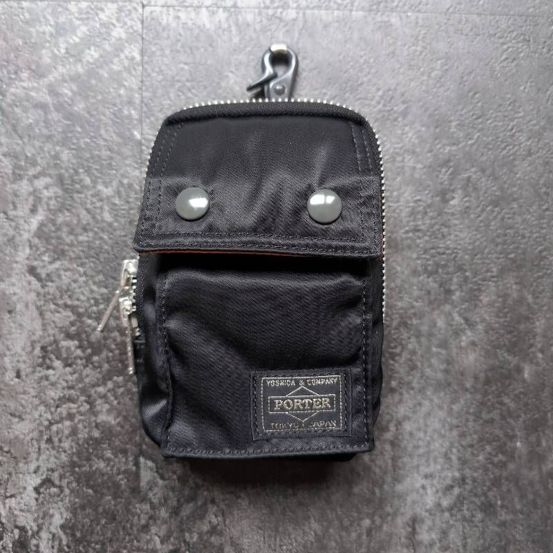 Porter Yoshida & Co Tanker Mobile Pouch Black Nylon Made in Japan