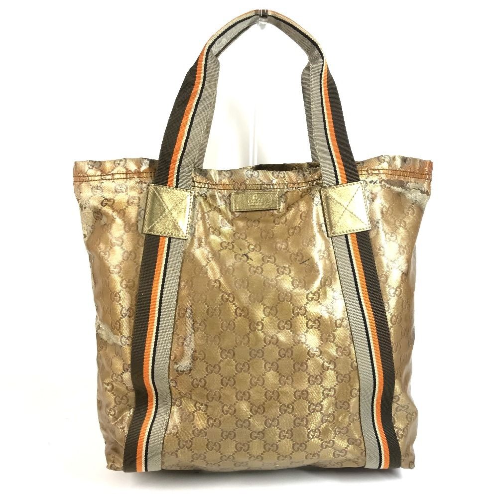 GUCCI グッチ トートバッグ ロゴ 189669 コーティングキャンバス