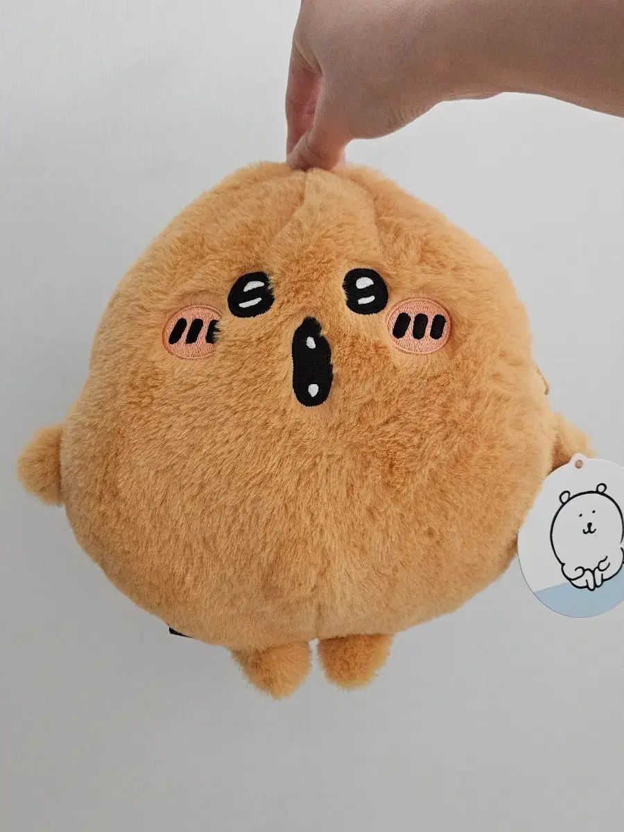 自分ツッコミくま ナガノ ウール コロッケ ぬいぐるみ バッグ