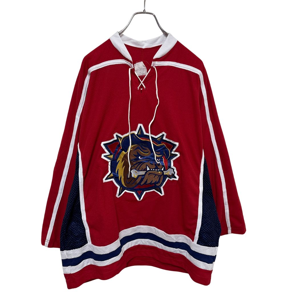 【Crossbar】 MADE IN CANADA Hockey Jersey Hamilton Bulldogs ゲームシャツ ナンバリング S-6738