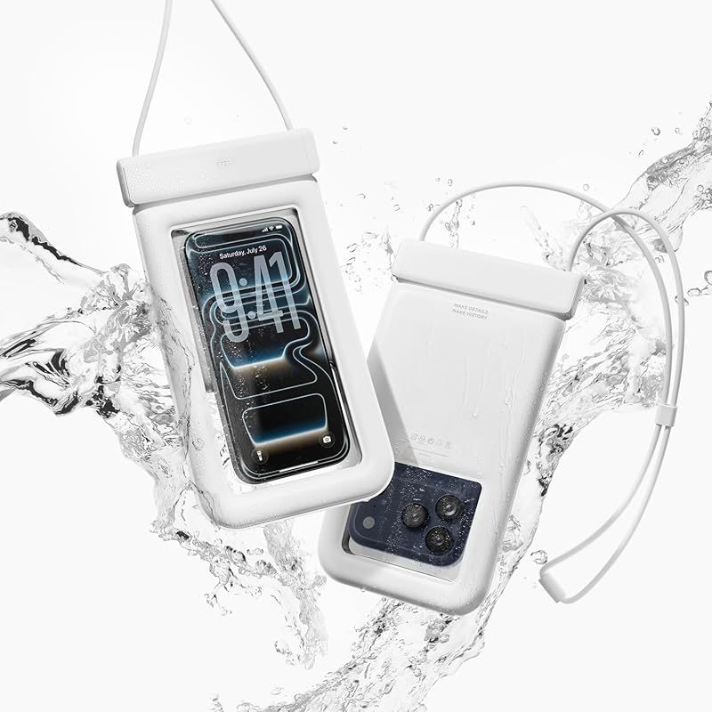 【新品】 【elago】 スマホ 対応 ストラップ 付 スマホポーチ IP68 防水 カード 収納 お風呂 海 プール 落下防止 ネックストラップ ポーチ 首掛け 防水ケース [ 各種 iPhone Android 対応 ] WATERPROOF PHONE